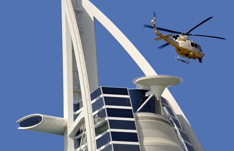 View of Burj Al Arab helipad