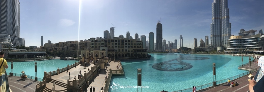 Burj Khalifa and Dubai Downtown panorama view