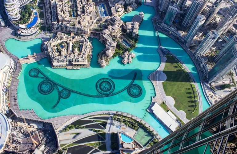 Burj Khalifa view from the observation deck