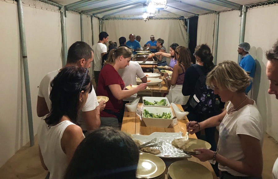 Buffet Dinner in the camp