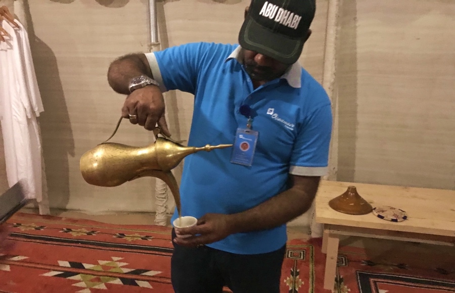 arabic coffee in dubai desert camp