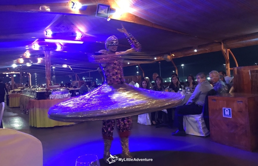 Tanoura dance during the dhow cruise