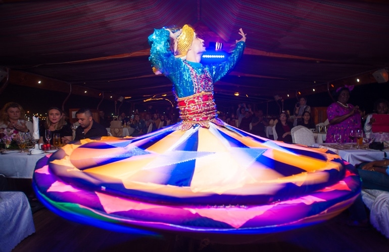 tanura dance on dhow cruise in dubai