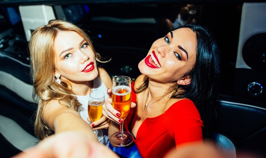 Women looking fancy in Dubai nightclub
