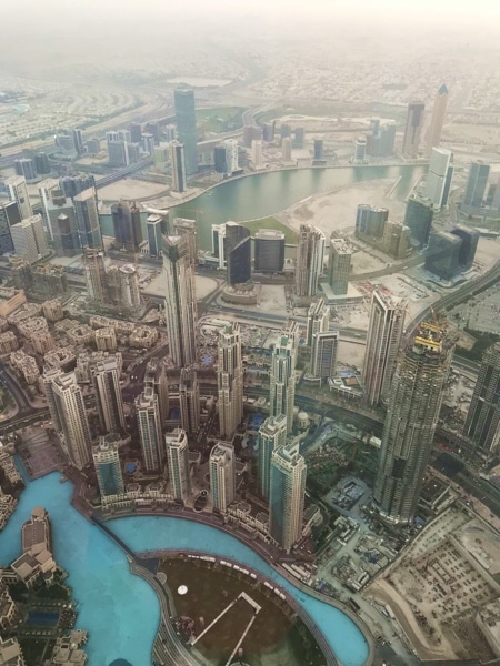 view from the onservation deck burj khalifa
