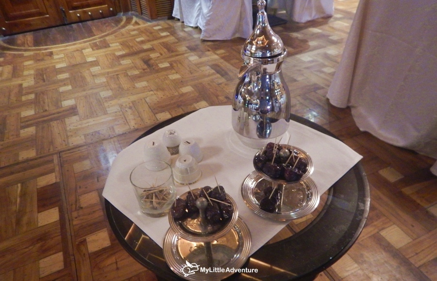 welcome drink on board the dhow cruise ship